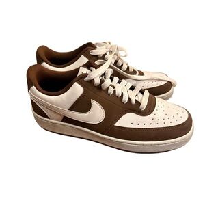 Nike Court Vision Low Brown Cream Women’s US 8 EUR 39 Clean